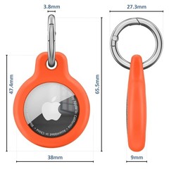 Waterproof Airtag Holder with Apple Airtags Keychain, Hard PC Air Tag Case