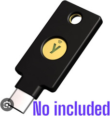 Yubikey 5 NFC Protective Case with Metal Ring – USB-C & USB-A Compatible