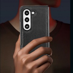 For Samsung Galaxy Z Fold6/5/4/3 Premium Leather Shockproof Case Kickstand Cover