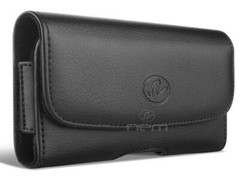BLACK Belt Clip LOOP Horizontal Leather Pouch Case For IPhone 15 PRO MAX 15 PLUS