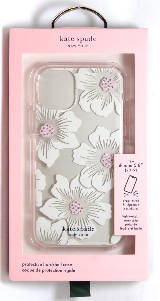 kate spade Clear Case for iPhone 11 Pro/iPhone XS/X, Stones/Hollyhock Floral