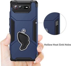 For Asus ROG Phone 7 Case Drop Protection Durable Cover Built in Kickstand Blue