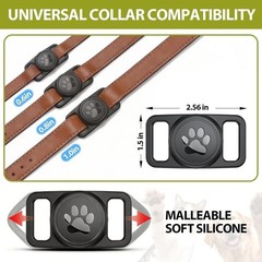 1 Pack Waterproof Dog Collar Holder Lightweight & & Durable Silicone Case