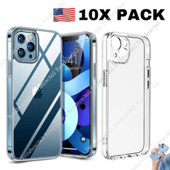10X Lot Shockproof Clear TPU Case Protector For iPhone 13 Pro Max 12 Mini Cover