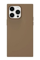 Cocomii – Rectangle Case Compatible with iPhone 14 Pro – Silicone (Golden Brown)