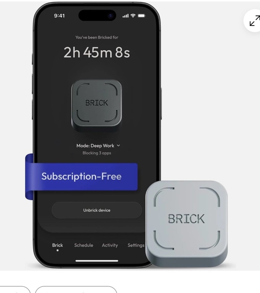Brick Device Screen, Phone Access Blocker, Subscription Free, Limits Smartphone