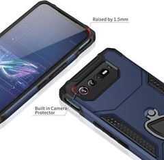 For Asus ROG Phone 7 Case Drop Protection Durable Cover Built in Kickstand Blue