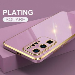 For Samsung S22 S21+ S23 A14 5G A53 A54 Plating Silicone Soft Rubber Slim Case
