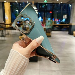 Electroplated Solid Color Case Cover For iPhone 15 Pro Max 14 13 12 XR 7