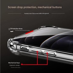Silicone transparent drop-proof protective case for iPhone 6/6S/7/8 Plus phones.