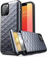 Clayco Argos Wallet Case Hidden Card Slot Back Cover For iPhone 12 Pro Max 6.7″