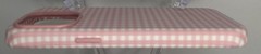Pink Gingham iPhone 15 Pro Max Case/Dual-Layer Protection/Microfiber Interior