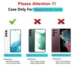 Phone Case 2 in 1 Military-Grade with Screen Protector for Samsung Galaxy S22