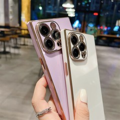 Electroplated Solid Color Case Cover For iPhone 15 Pro Max 14 13 12 XR 7