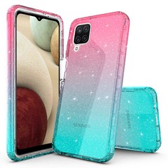 For Samsung Galaxy A42 5G Hybrid Glitter Transparent Colorful Gradient Case