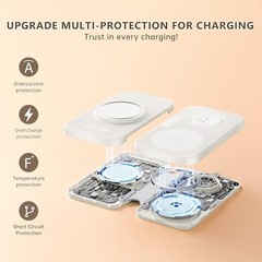 2026 Traveling Portable Wireless Mag-Safe Fast Charging Station,Magnetic Black