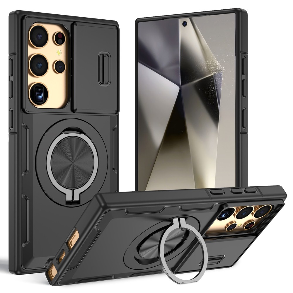 For Samsung Galaxy S26 S25 Ultra S24 S23S22 Shockproof Stand Slide Lens Mag Case
