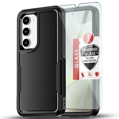 For Samsung Galaxy A25 5G Case Shockproof Phone Cover Dual Layer +Tempered Glass