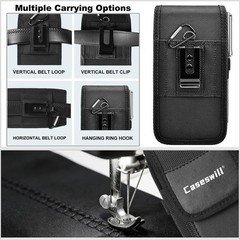For iPhone 15 14 Plus 13 12 11 Pro XS Max XR Case Nylon Belt Clip Holster Pouch