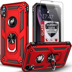 For iPhone XR/XS/XS Max Phone Case Cover Shockproof +Tempered Glass Screen Guard