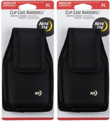 Nite Ize Clip Case Hardshell Universal Rugged Holster, XL – Vertical (2-Pack)