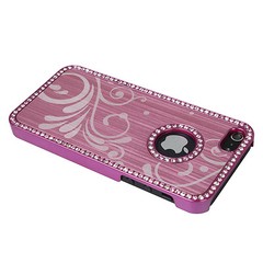 Bling Diamo Crystal Plastic Aluminum Decoration Case Cover Skin for iPhone 5 5s