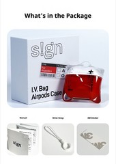 3D AirPods Case Silicone Protective Cover IV Blood Bag For AirPod 4 Pro 1 2
