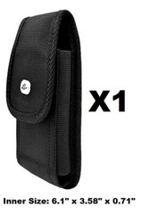 Universal Rugged Nylon Vertical Pouch w/Metal Clip for Samsung Galaxy Note(6.1″)