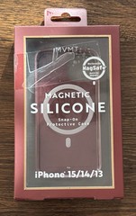 MVMT Magnetic Silicone Snap-On Protective Case iPhone 15/14/13 Burgundy Brick