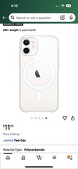 Apple iPhone 12 Mini Clear Polycarbonate Case with MagSafe