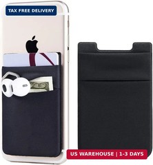 2Pack Adhesive Phone Pocket,Cell Phone Stick On Card Wallet Sleeve,Credit Cards/