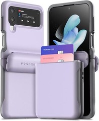 For Samsung Galaxy Z Flip 4 VRS® [Terra Guard Modern GO] Wallet Case Hinge Cover