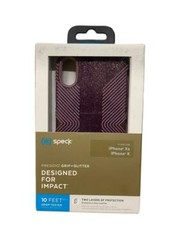 Speck Presidio Grip + Glitter Case For iPhone X iPhone XS (5.8-inch) Purple New