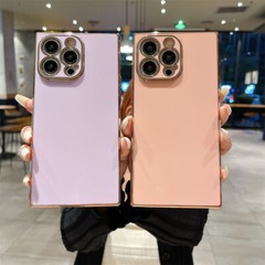 Electroplated Solid Color Case Cover For iPhone 15 Pro Max 14 13 12 XR 7