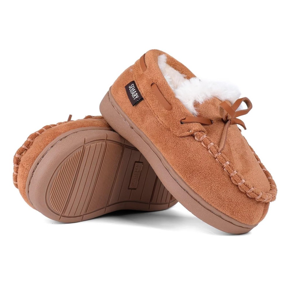 ‘ Moccasin House Shoe with Indoor Outdoor Memory Foam Sole Protection Slipper…