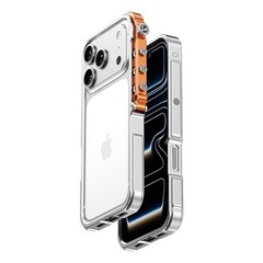 For iPhone 17 Pro Max 16 15 Aluminum Metal Frame Mechanical Bumper Side Case