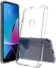 For Motorola Moto G Play 2023 Case, Clear Cover + Tempered Glass Protector
