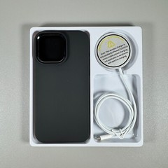 Case designed for iPhone 15 PRO MAX: Black | Magnetic Charger | MicrofiberLining