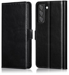 For Samsung Galaxy S21/Plus/Ultra/FE Leather Phone Case Cover Screen Protector