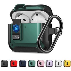 Protective Keychain Case Cover For AirPods 4/Pro 3rd / 2nd /1st Gen Shockproof