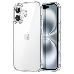 Case for iPhone 16 6.1-Inch, Shockproof Bumper Cover, Anti-Scratch Clear Back