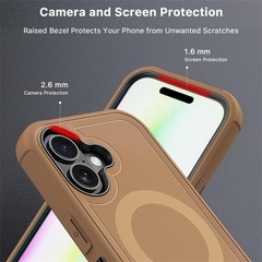 Detachable Belt Clip Holster Hybrid Case with Kickstand for iPhone 17/17 Pro Max