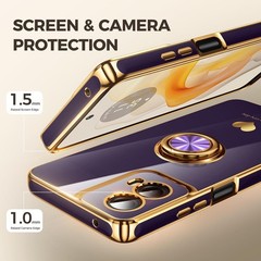 Nonional for Moto G Play 2024 Case with Motorola G 2024 4G, Purple