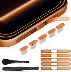 iPhone 17 Pro Max Speaker Protector Cover Accessories – 5PCS USB C Dust Plug & E