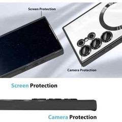 For Samsung Galaxy S24 Ultra Plus Clear Case Magnetic Mag Safe Plating Cover