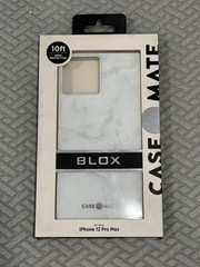 Case-Mate BLOX Rectangular Case – iPhone 12 Pro Max – White Marble – 10ft