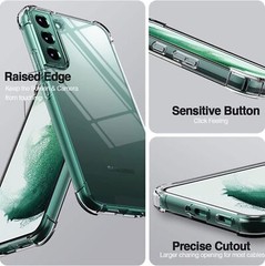 For Samsung Galaxy S23+ S22+ S22 Ultra Silicone Soft Shockproof Clear Case Cover