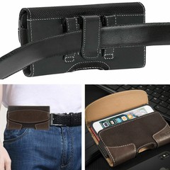 Horizontal Cell Phone Pouch Holster Belt Clip Holder+ Loop Rugged Case (3 Sizes)