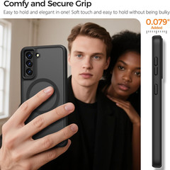 for Samsung Galaxy S21 Case, Compatible with Magsafe, Translucent Frosted Silky