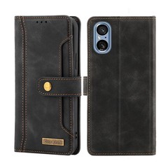 For Sony Xperia 5 V Notebook Style Card Case,Leather Magnetic Flip Phone Case